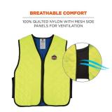 NEW Ergodyne Chill-Its 6665 Evaporative Cooling Vest - Embedded Polymers, Zipper Closure - LIME 3XL
