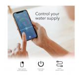 Wasserstein Aqua Pal Indoor Smart Compatible Water leak detector with Automatic Shut-off Valve ( 1 -Pack)