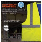 NEW Ergodyne Chill-Its 6668 Hi-Vis Safety Cooling Vest - Type R, Class 2 - LIME - MEDIUM