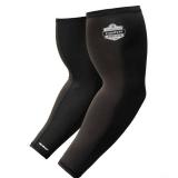 NEW Ergodyne Chill-Its 6690 Cooling Arm Sleeves - Performance Knit (Pair) - BLACK - LARGE