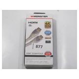 Monster HDMI Cable 4k Ultra HD with Ethernet - Corrosion-Resistant 24k Rose Gold Contacts and V-Grip Connection - 6 FT