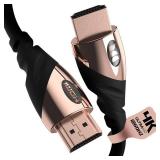 Monster 8Ft HDMI Electronic Cable 4K Ultra Hd with Ethernet Cord 60/120 Hz Refresh Speed 21Gbps 1080p Video Corrosion Resistant Gold Contac