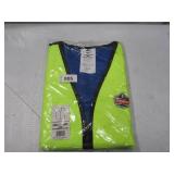 NEW Chill-Its 6665 Evaporative Cooling Vest - Embedded Polymers, Zipper Closure - LIME - LARGE