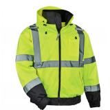 NEW Ergodyne GloWear 8379 2-in-1 Hi-Vis Winter Bomber Jacket - Type R, Class 3 - LIME 3XL