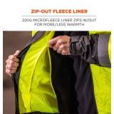 NEW Ergodyne GloWear 8379 2-in-1 Hi-Vis Winter Bomber Jacket - Type R, Class 3 - LIME 3XL