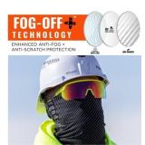 NEW Ergodyne Skullerz AEGIR Anti-Scratch & Anti-Fog Safety Sunglasses - Purple Mirror Lens Lime Frame