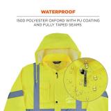 NEW Ergodyne GloWear 8366 Lightweight Hi-Vis Rain Jacket - Type R, Class 3 LIME - LARGE
