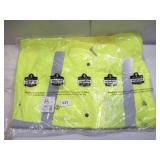 NEW Ergodyne GloWear 8366 Lightweight Hi-Vis Rain Jacket - Type R, Class 3 LIME - LARGE