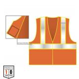 NEW Ergodyne GloWear 8229Z Two-Tone Hi-Vis Safety Vest - Type R, Class 2, Zipper, Economy - ORANGE - 2XL/3XL