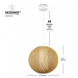 Globe Electric LED Integrated Natural Rattan Pendant Globe Electric LED Integrated Natural Rattan Pendant