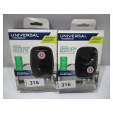 Pair of Universal by Chamberlain 2 Button Garage Door Remotes - Black Pair of Universal by Chamberlain 2 Button Garage Door Remotes - Black