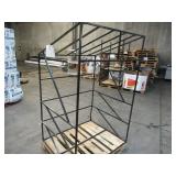 Welded Black Metal Frame Built to Fit Onto Pallets with Angled Roof - Perfect for Projects Welded Black Metal Frame Built to Fit Onto Pallets with Angled Roof - Perfect for Projects