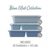 NEW Bentgo 90 Piece Meal Prep Set - Blue Mist Collection NEW Bentgo 90 Piece Meal Prep Set - Blue Mist Collection