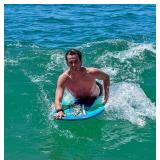 NEW Alendec Hyperwing Hybrid Water Snow Board Sled, 42.5" with Coil Leash - Blue NEW Alendec Hyperwing Hybrid Water Snow Board Sled, 42.5" with Coil Leash - Blue