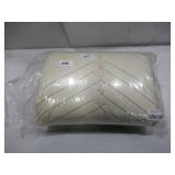 NEW Pair of Throw Pillows with Wooden Buttons - Cream NEW Pair of Throw Pillows with Wooden Buttons - Cream