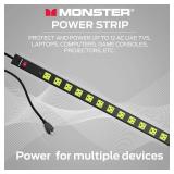 Monster Workshop Heavy-Duty Garage Power Strip Surge Protector - Mountable Heavy-Duty Wide-Spaced 12 Grounded AC Outlets with 6 ft Plug Chord- 1800 Joules Monster Workshop Heavy-Duty Garage Power Strip Surge Protector - Mountable Heavy-Duty Wide-Spaced 12 Grounded AC Outlets with 6 ft Plug Chord- 1800 Joules