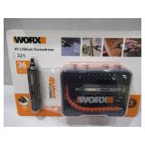 NEW Worx 4V 3-Speed Cordless Screwdriver with 36 Piece Accessory Kit and Case NEW Worx 4V 3-Speed Cordless Screwdriver with 36 Piece Accessory Kit and Case