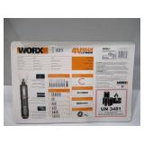 NEW Worx 4V 3-Speed Cordless Screwdriver with 36 Piece Accessory Kit and Case NEW Worx 4V 3-Speed Cordless Screwdriver with 36 Piece Accessory Kit and Case