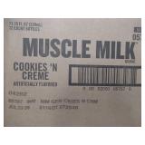 NEW Muscle Milk Genuine Protein Shake, Cookies and Creme, 11.16 Fl Oz Bottle, 12 Pack, 25g Protein NEW Muscle Milk Genuine Protein Shake, Cookies and Creme, 11.16 Fl Oz Bottle, 12 Pack, 25g Protein