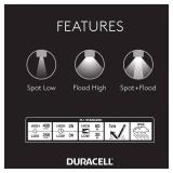 Duracell 400 Lumen Dual-Beam LED Headlamp - Comfortable and Ultra-Strong Design with 3 Modes and 3-AAA Batteries Included. Duracell 400 Lumen Dual-Beam LED Headlamp - Comfortable and Ultra-Strong Design with 3 Modes and 3-AAA Batteries Included.