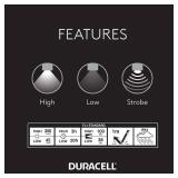 NEW Duracell 350 Lumen Aluminum Focusing Flashlight - Ultra-Light - 3 Modes and 3-AAA Batteries Included NEW Duracell 350 Lumen Aluminum Focusing Flashlight - Ultra-Light - 3 Modes and 3-AAA Batteries Included