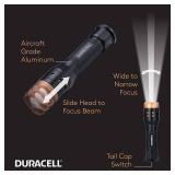 NEW Duracell 350 Lumen Aluminum Focusing Flashlight - Ultra-Light - 3 Modes and 3-AAA Batteries Included NEW Duracell 350 Lumen Aluminum Focusing Flashlight - Ultra-Light - 3 Modes and 3-AAA Batteries Included