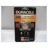 NEW  Duracell 200 Lumen LED Headlamp - Comfortable and Ultra-Strong Design with 3 Modes and 3-AAA Batteries Included NEW  Duracell 200 Lumen LED Headlamp - Comfortable and Ultra-Strong Design with 3 Modes and 3-AAA Batteries Included