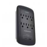Monster 6-Outlet Wall Tap Surge Protector 1 USB-C 1 USB-A - Black Monster 6-Outlet Wall Tap Surge Protector 1 USB-C 1 USB-A - Black