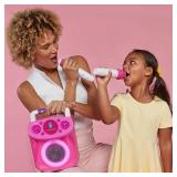 NEW The Singing Machine Mini Sparkle Karaoke Machine with 2 Mics - Pink NEW The Singing Machine Mini Sparkle Karaoke Machine with 2 Mics - Pink