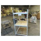 Adjustable White Metal Frame Built to Fit Onto Pallets - Perfect for Projects Adjustable White Metal Frame Built to Fit Onto Pallets - Perfect for Projects