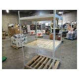 Adjustable White Metal Frame Built to Fit Onto Pallets - Perfect for Projects Adjustable White Metal Frame Built to Fit Onto Pallets - Perfect for Projects