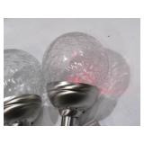 NEW 2 Pack of Living Accents Silver Solar Powered LED Pathway Lights NEW 2 Pack of Living Accents Silver Solar Powered LED Pathway Lights