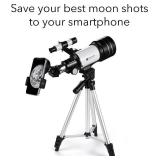 Dartwood Astronomical Telescope - 360° Rotational Telescope - Multiple Eyepieces Included for Different Zoom (Black/White) Dartwood Astronomical Telescope - 360° Rotational Telescope - Multiple Eyepieces Included for Different Zoom (Black/White)
