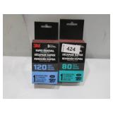 NEW 2 Pack of 3M Rapid Removal 3" Power Sanding Belts - 80 Grit (3in x 18in) and 120 Grit (3in x 21in) NEW 2 Pack of 3M Rapid Removal 3" Power Sanding Belts - 80 Grit (3in x 18in) and 120 Grit (3in x 21in)