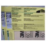 NEW 3 Packs of 3M 11 in. L x 9 in. W Fine Aluminum Oxide Sandpapers 60 Grit - 4 Sheets per Pack NEW 3 Packs of 3M 11 in. L x 9 in. W Fine Aluminum Oxide Sandpapers 60 Grit - 4 Sheets per Pack