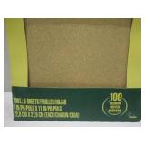 NEW 3 Packs of 3M 11 in. L x 9 in. W Fine Aluminum Oxide Sandpapers 100 Grit - 5 Sheets per Pack NEW 3 Packs of 3M 11 in. L x 9 in. W Fine Aluminum Oxide Sandpapers 100 Grit - 5 Sheets per Pack
