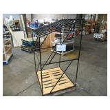 Welded Black Metal Frame Built to Fit Onto Pallets with Angled Roof - Perfect for Projects Welded Black Metal Frame Built to Fit Onto Pallets with Angled Roof - Perfect for Projects
