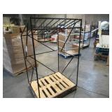 Welded Black Metal Frame Built to Fit Onto Pallets with Angled Roof - Perfect for Projects Welded Black Metal Frame Built to Fit Onto Pallets with Angled Roof - Perfect for Projects