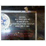 All-Pro Propane Heater All-Pro Propane Heater