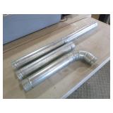 3 Pieces of Selkirk Galvanized Type 8 Gas Vents 3 Pieces of Selkirk Galvanized Type 8 Gas Vents