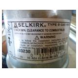 3 Pieces of Selkirk Galvanized Type 8 Gas Vents 3 Pieces of Selkirk Galvanized Type 8 Gas Vents