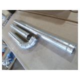 3 Pieces of Selkirk Galvanized Type 8 Gas Vents 3 Pieces of Selkirk Galvanized Type 8 Gas Vents