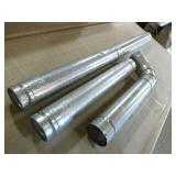 3 Pieces of Selkirk Galvanized Type 8 Gas Vents 3 Pieces of Selkirk Galvanized Type 8 Gas Vents