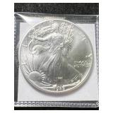1989 AMERICAN SILVER EAGLE 1 TROY OZ .999 FINE SILVER