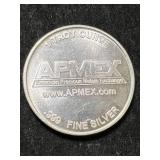 1 TROY OZ .999 FINE SILVER APMEX ROUND