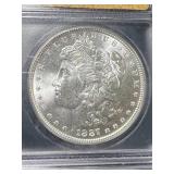 1887 US MORGAN SILVER DOLLAR ICG MS64