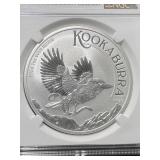 2024 AUSTRALIAN KOOKABURRA SILVER ROUND NGC MS70
