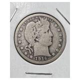 1916 US BARBER QUARTER VG