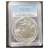 1989 AMERICAN SILVER EAGLE PCGS MS69