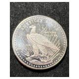 1 TROY OZ .999 FINE SILVER AMERICAN EAGLE ROUND